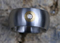 Ring Bunz Deco Art, Inox, 750 Gold, Brillant 0,06ct €360,-, jetzt € 240,-